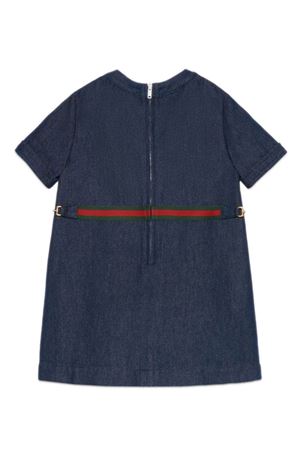 Powder blue denim dress GUCCI KIDS | 768276XDCTV4759